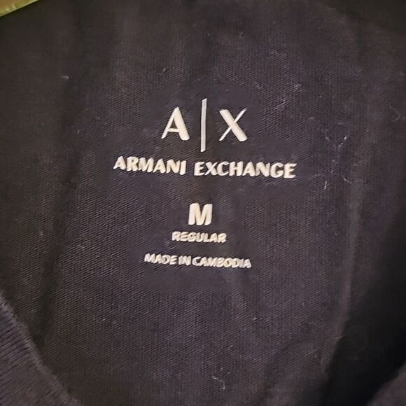 Armani Exchange Black Graphic T-Shirt - 'I want you' print, Unisex - Size M - Picture 3 of 4